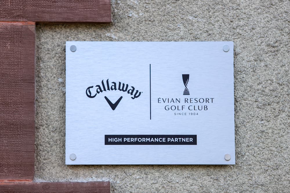 Evian Resort Golf Club*****, plaque académie avec Callaway Golf